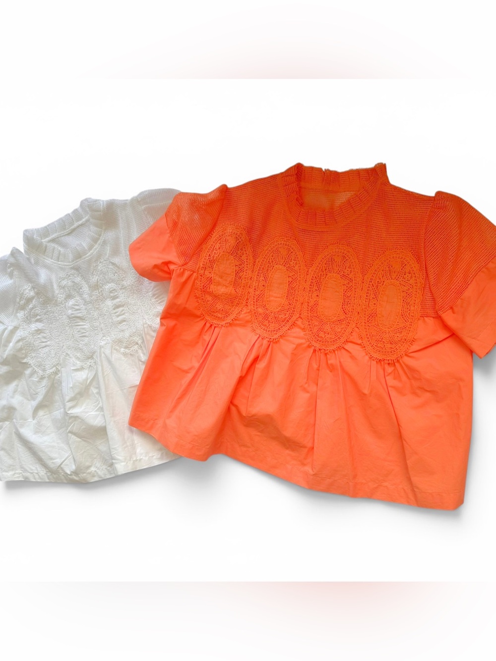 VAOYIU Women’s Eyelet Peplum Top Bundle- M
